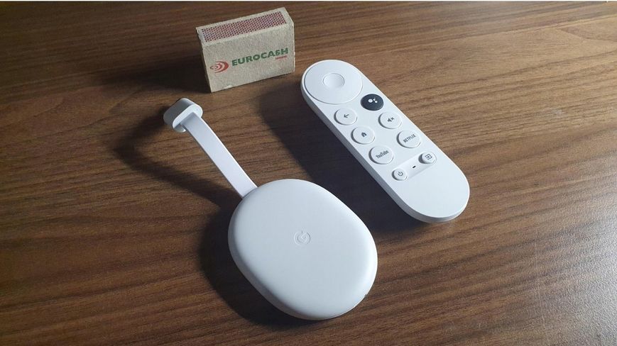 Мультимедийный медиаплеер Google Chromecast 4 HD Google TV SMART Белый США GA03131-DE фото