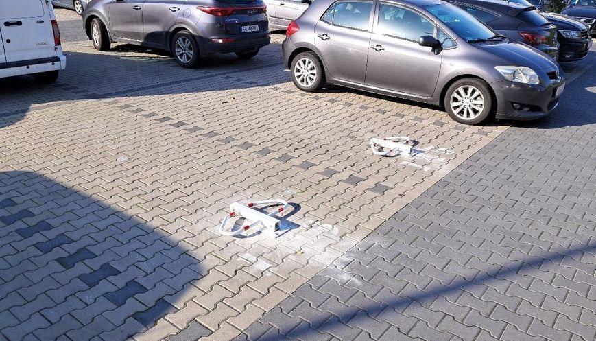 Паркувальний  замок Парковка Парковочна стійка з ключем-метелик SN1823 фото