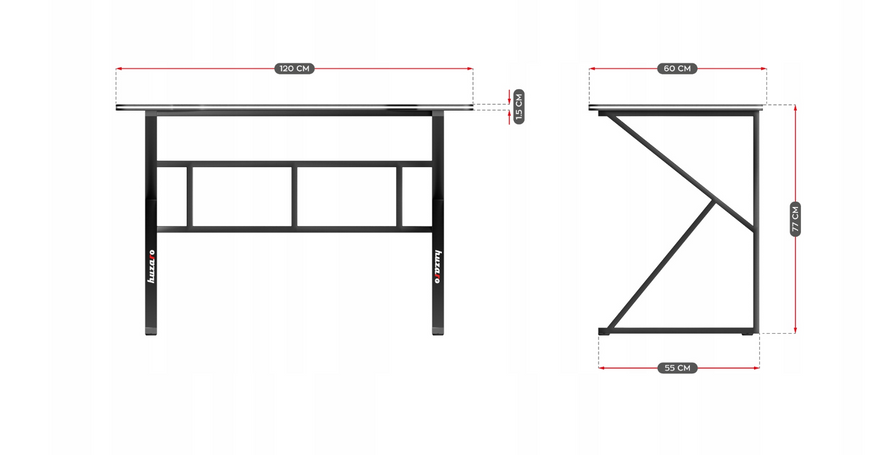 Ігровий стіл Huzaro Hero 1.6 Black Huzaro 1,6 фото